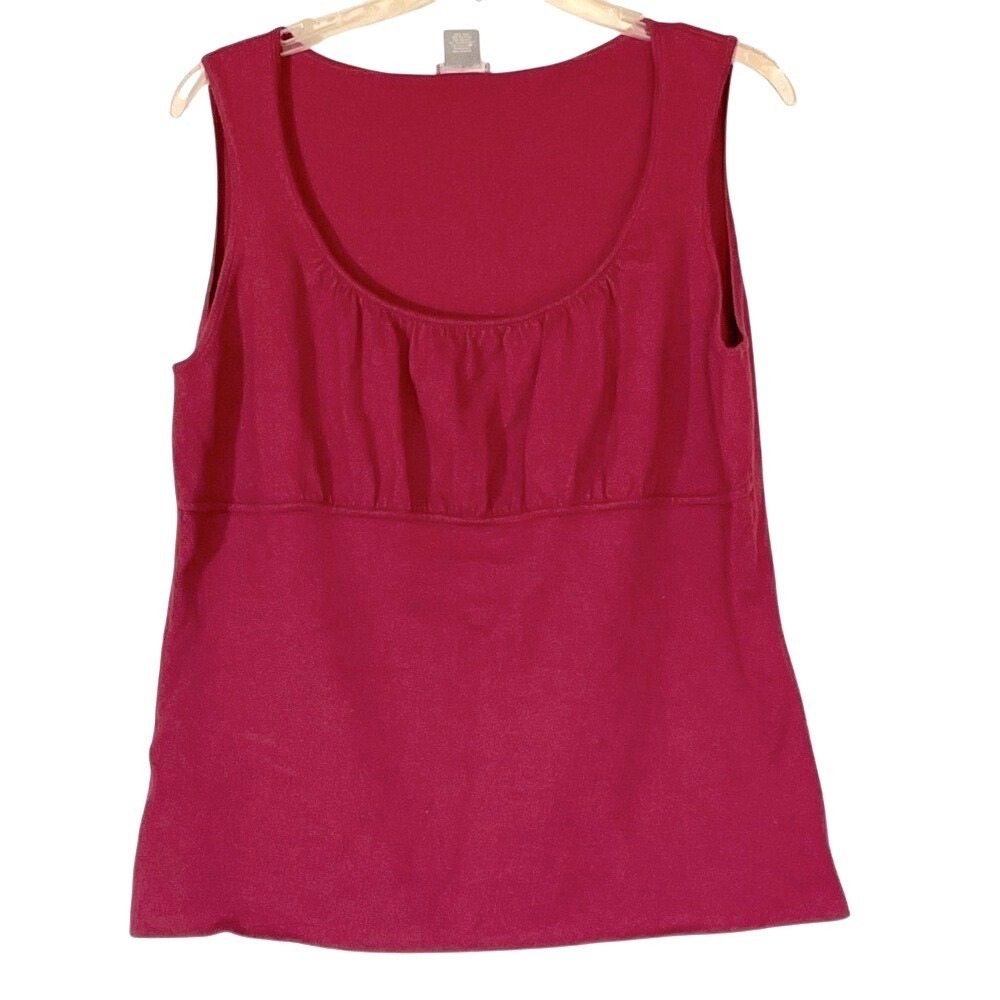Ann Taylor Silk Cashmere Blend Empire Waist Tank Top XL Berry